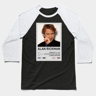 Alan Rickman (R:I:P) Baseball T-Shirt